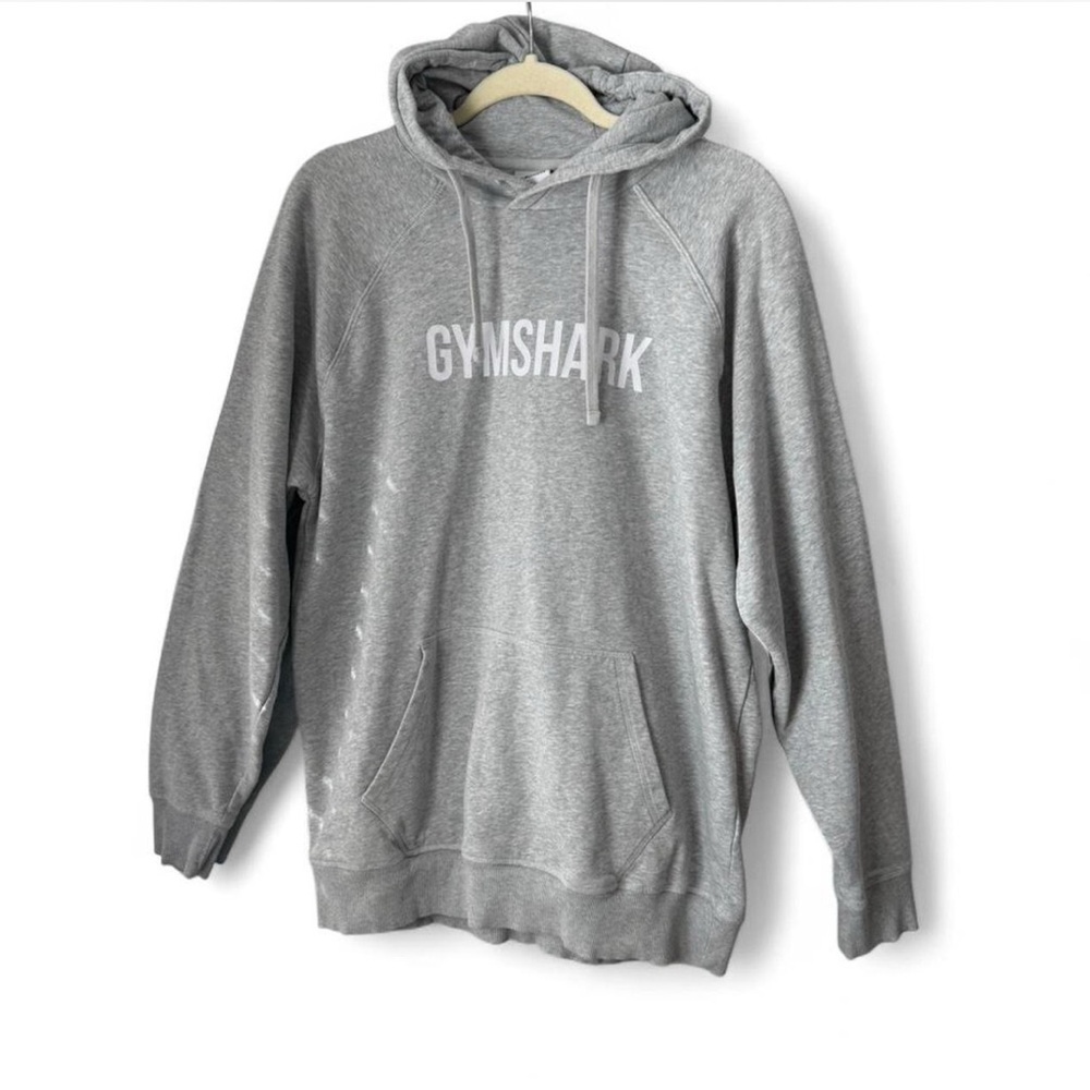 Size Large Gymshark Gray and White Men's Hoodie